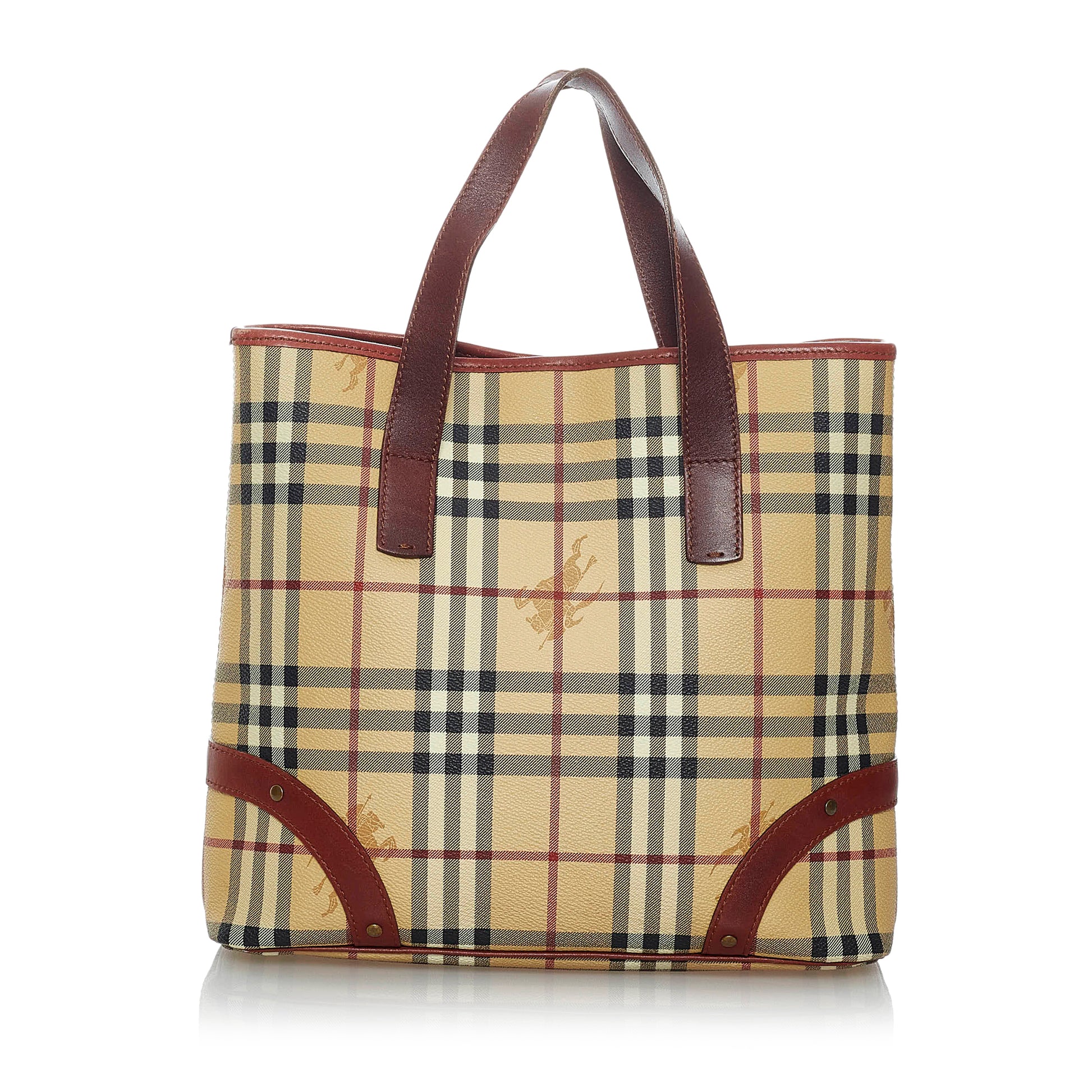 BURBERRY Blue Label Brown Khaki Canvas Leather Tote Bag -  Israel