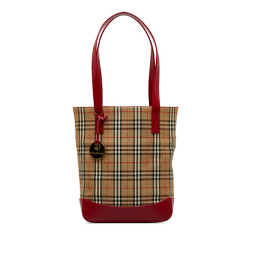 BURBERRY Haymarket Check Tote Tote Bag