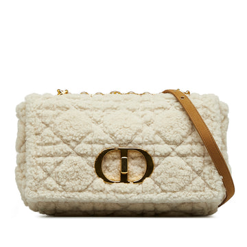 DIOR Medium Shearling Cannage Caro Bag