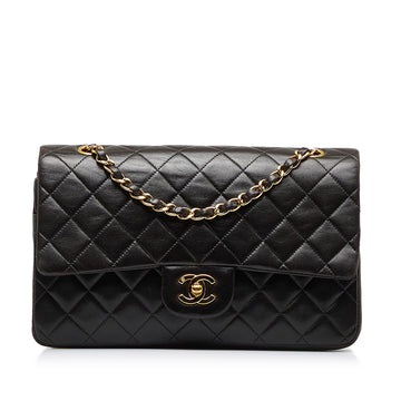 CHANEL Medium Classic Lambskin Double Flap Shoulder Bag