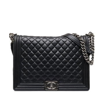 CHANEL Large Lambskin Boy Bag