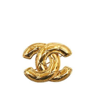 CHANEL CC Quilted Brooch Costume Brooch