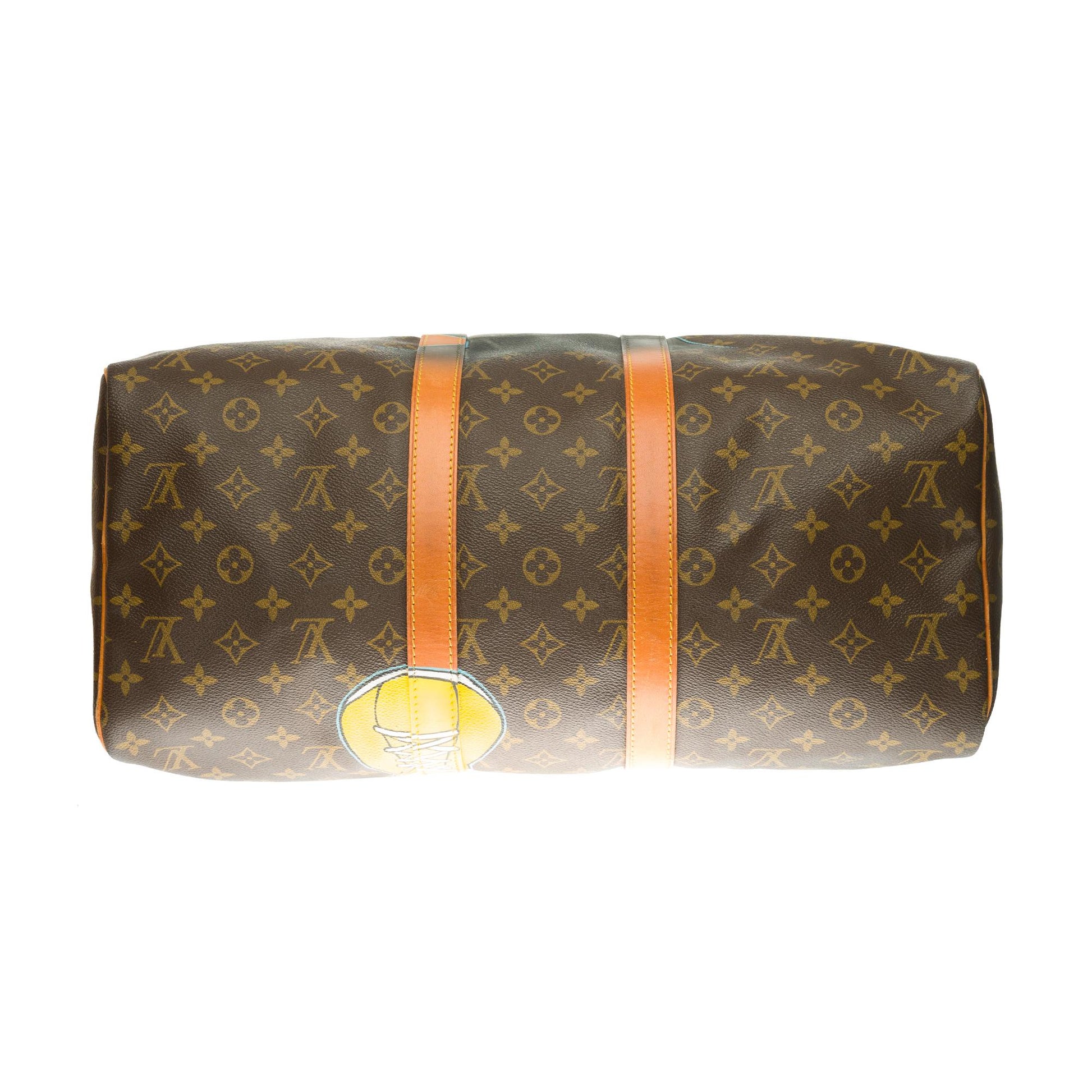 Travel bag Louis Vuitton 45 Monogram customized Muhammad Ali Vs Mickey at  1stDibs