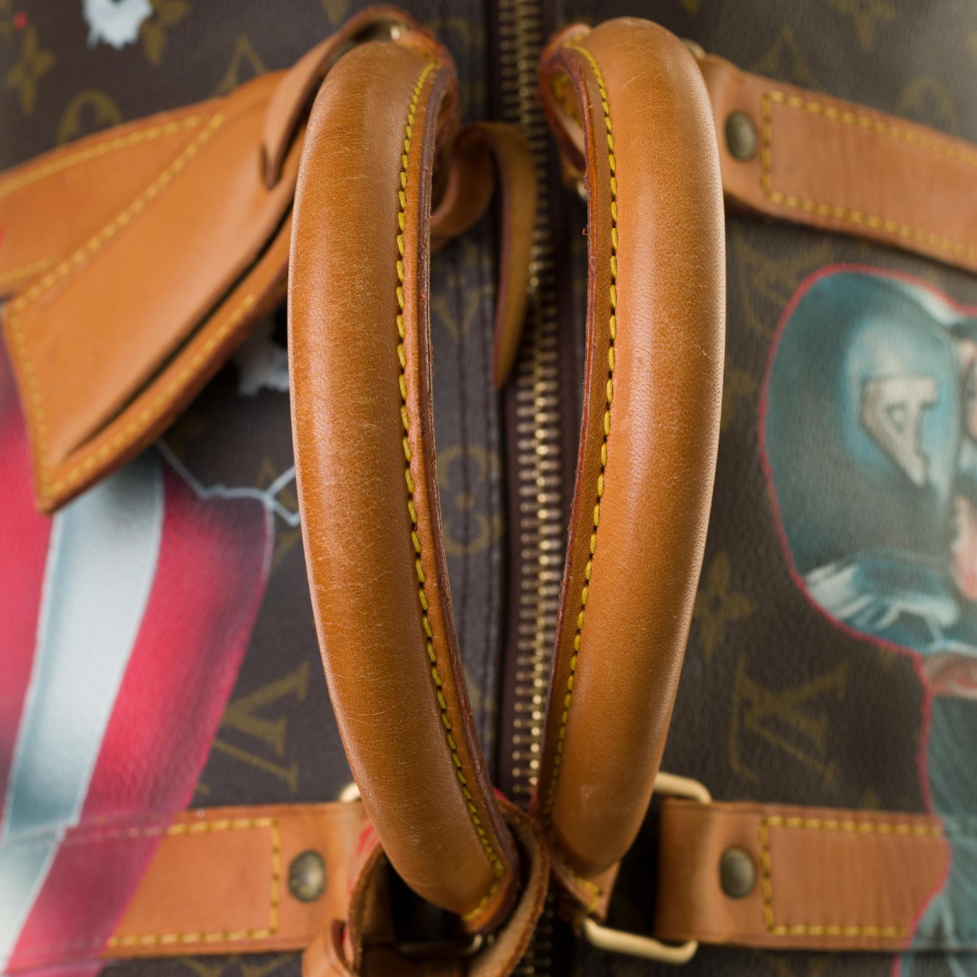 Exceptional Louis Vuitton Keepall travel bag 50 Captain America