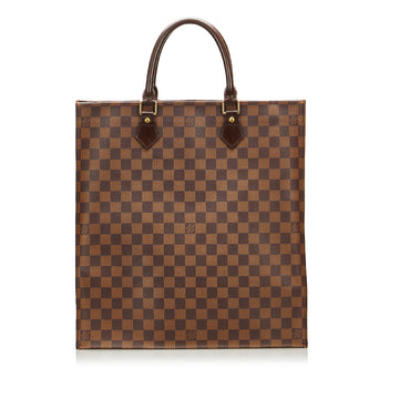 LOUIS VUITTON Damier Ebene Sac Plat Tote Bag