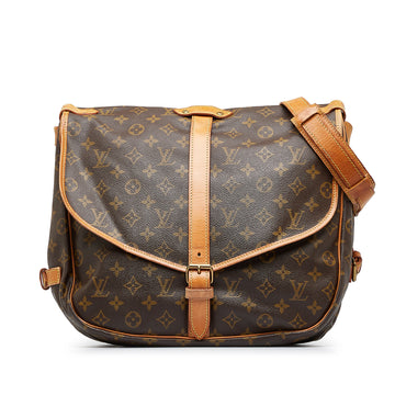 LOUIS VUITTON Monogram Saumur 35 Crossbody Bag