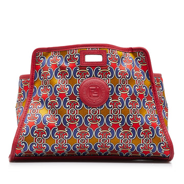 FENDI Royale Print Stamp Patch Runaway Clutch Clutch Bag