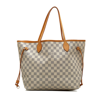 LOUIS VUITTON Damier Azur Neverfull MM Tote Bag