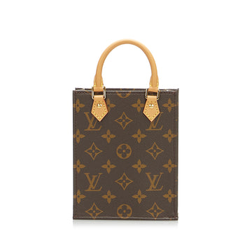 LOUIS VUITTON Monogram Petit Sac Plat Satchel