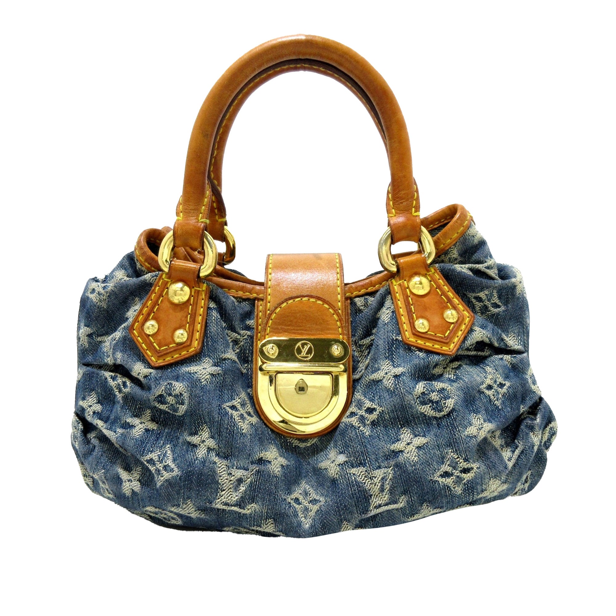 LOUIS VUITTON Monogram Denim Pleaty Handbag