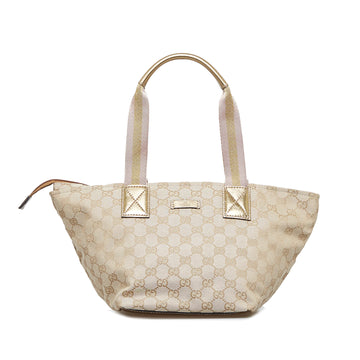 GUCCI GG Canvas Web Tote Bag