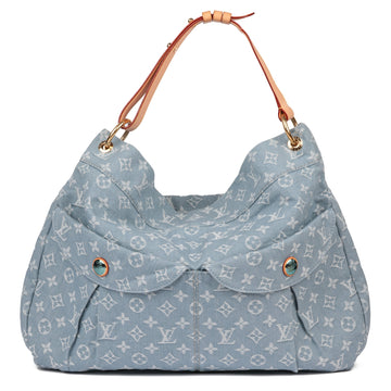 Louis Vuitton Light Blue Monogram Denim & Vachetta Leather Daily GM Shopper