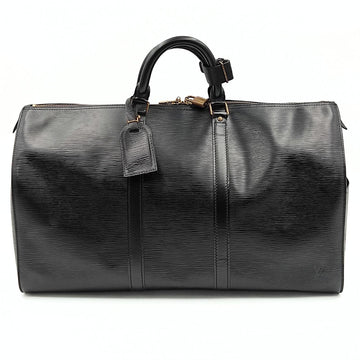 LOUIS VUITTON Epi Leather Black Keepall 45 Boston Bag