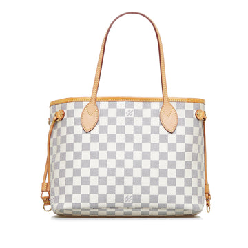 LOUIS VUITTON Damier Azur Neverfull PM Tote Bag