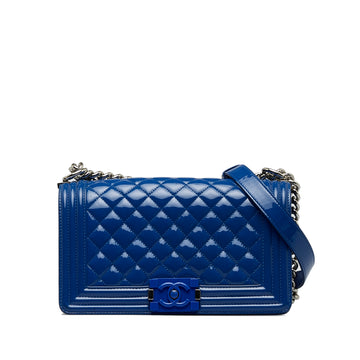 CHANEL Medium Patent Boy Plexiglass Crossbody Bag