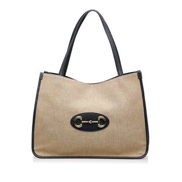 GUCCI Canvas Horsebit 1955 Tote Tote Bag