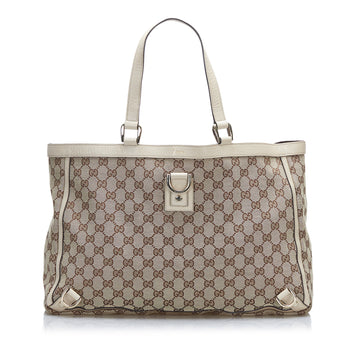 GUCCI GG Canvas Abbey D-Ring Tote Tote Bag