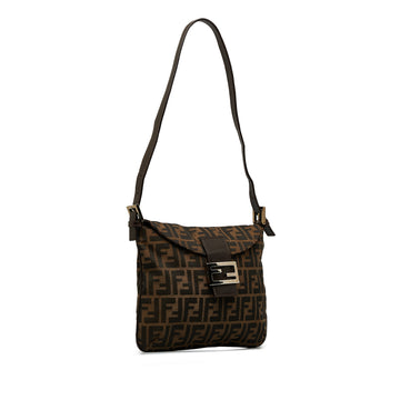 FENDI Zucca Double Flap Shoulder Bag