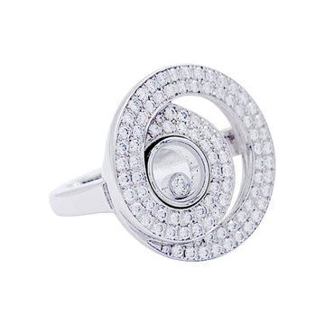 CHOPARD white gold ring, Happy Diamonds collection.