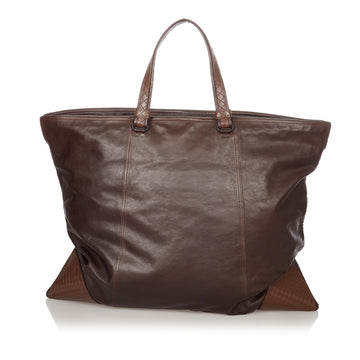 Bottega Veneta Intrecciato Leather Travel Bag