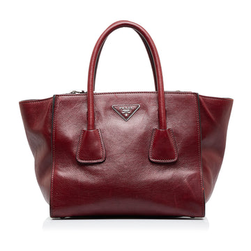 PRADA Glace Calf Twin Pocket Satchel