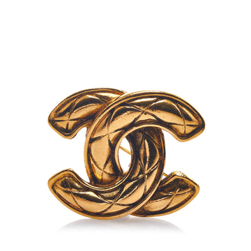 CHANEL CC Quilted Brooch Costume Brooch