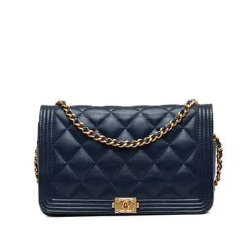 CHANEL Boy Wallet On Chain Crossbody Bag