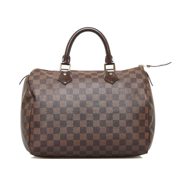 LOUIS VUITTON Damier Ebene Speedy 30 Boston Bag