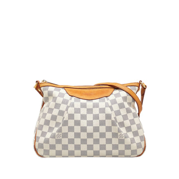 LOUIS VUITTON Damier Azur Siracusa PM Crossbody Bag