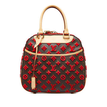 LOUIS VUITTON Monogram Tuffetage Deauville Cube Handbag