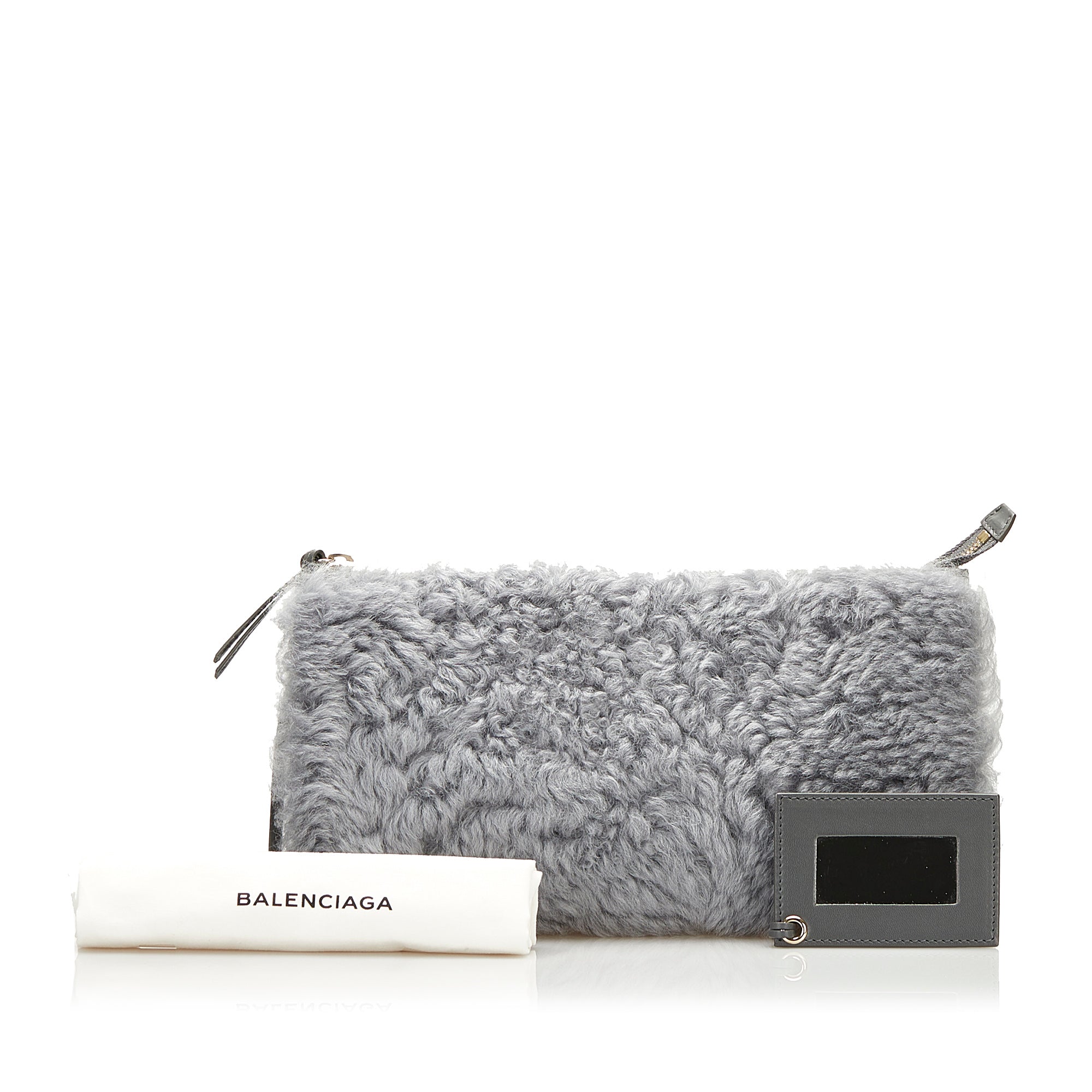 Balenciaga best sale fur clutch