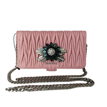 MIU MIU I-phone case matelasse jewel