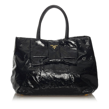 Prada Bow Patent Leather Handbag