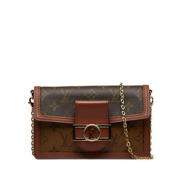 LOUIS VUITTON Monogram Reverse Dauphine Wallet on Chain Crossbody Bag