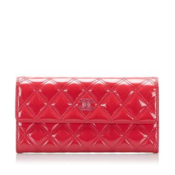 Chanel Brilliant Patent Flap Continental Wallet Long Wallets