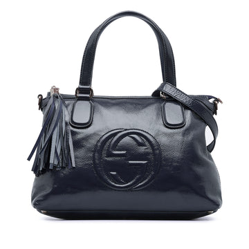 GUCCI Small Patent Soho Working Satchel