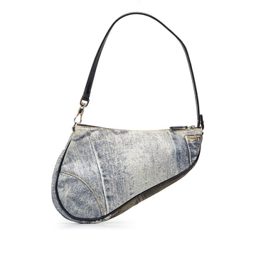 DIOR Denim Saddle Pochette Baguette