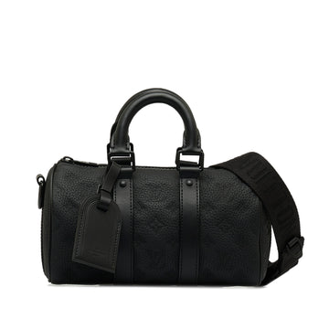 LOUIS VUITTON Monogram Taurillon Keepall Bandouliere 25 Satchel