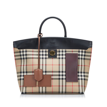 Burberry House Check Society Satchel