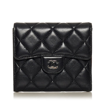 Chanel Classic Flap Lambskin Leather Wallet Small Wallets