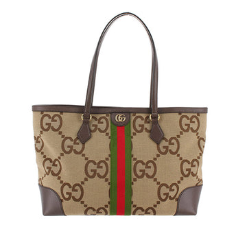 GUCCI Jumbo GG Canvas Ophidia Tote Tote Bag