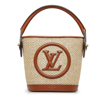 LOUIS VUITTON Raffia Petit Bucket Bucket Bag