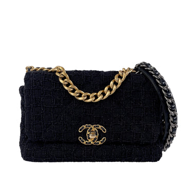 CHANEL Medium Tweed 19 Flap Bag