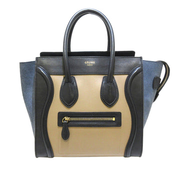 Celine Micro Luggage Tricolor Leather Handbag