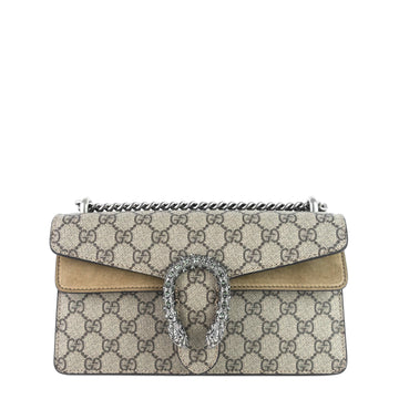 GUCCI Dionysus GG Small Supreme Monogram Canvas Shoulder Bag