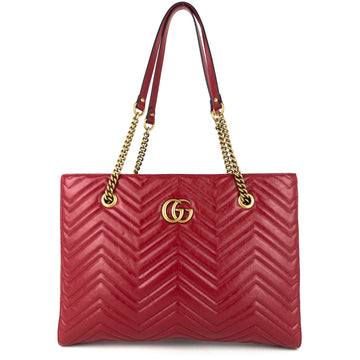 GUCCI GG Marmont Medium Matelasse Calfskin Tote Bag