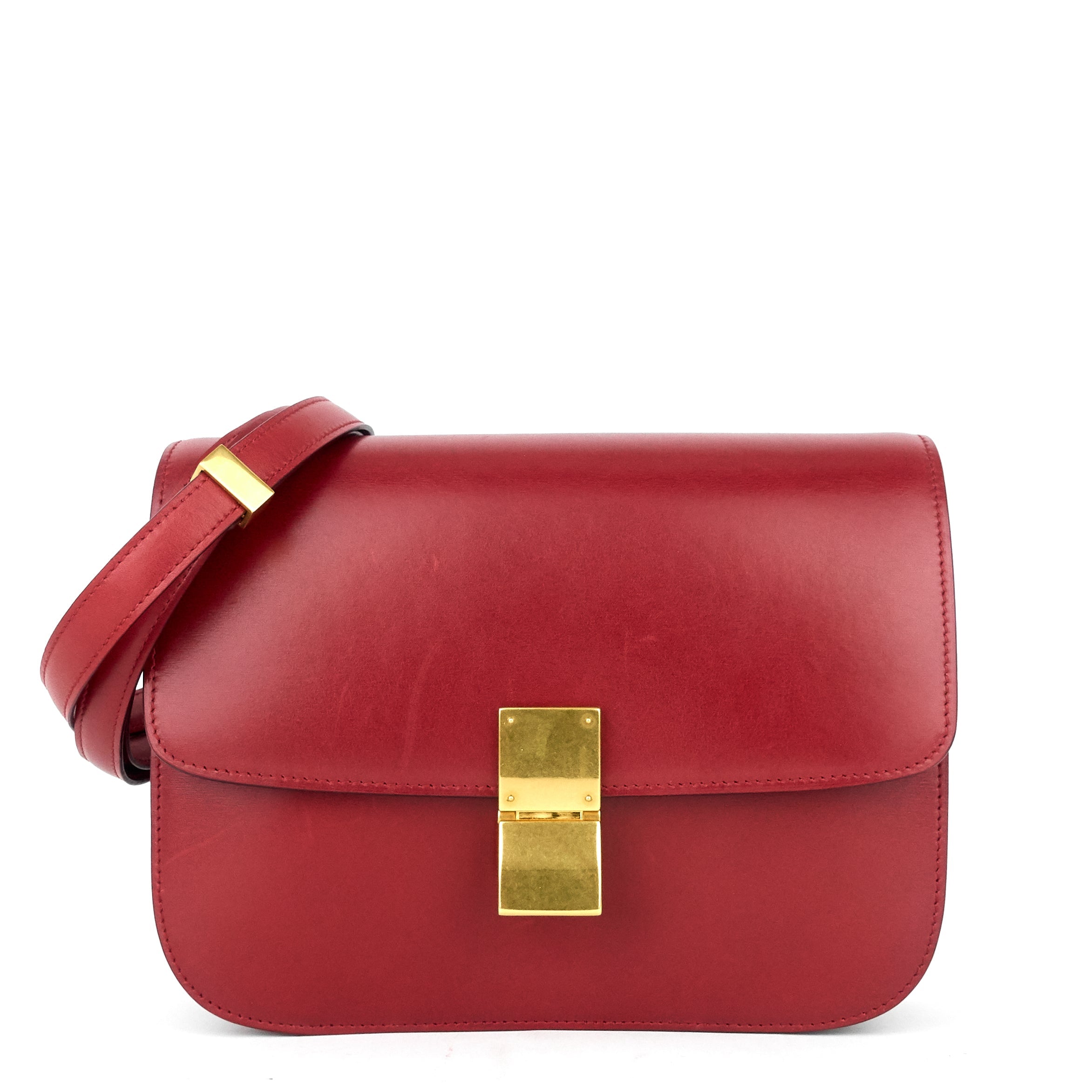 Celine box cheap bag red