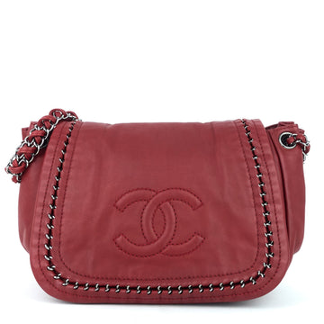 CHANEL Leather Luxe Ligne Accordion Flap Bag