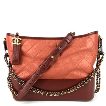 CHANEL Gabrielle Aged Calf Leather Hobo Bag