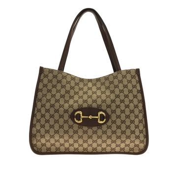 GUCCI GG Canvas Horsebit 1955 Tote Bag